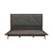 Armen Living Marquis 3 Piece King Size Platform Bed Frame Bedroom Set in Oak Wood with Faux Leather Headboard SETMUBDGRKG3A - alternate 2